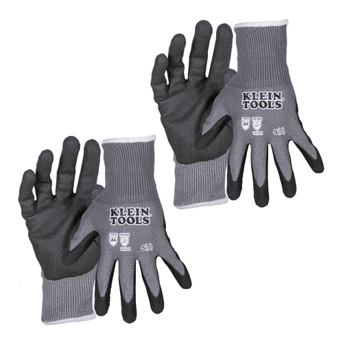 Klein Tools 60587, Knit Dipped Gloves, Cut Level A4, Touchscreen, Small, 2-Pair