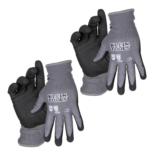 Klein Tools 60588, Knit Dipped Gloves, Cut Level A4, Touchscreen, Medium, 2-Pair