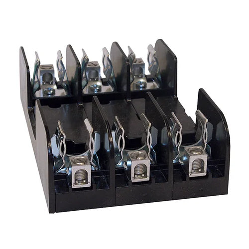 Mersen 60608R, Class R Fuse Block, 3-Pole, 600VAC/DC, 60A, Box with Reinforced Clip