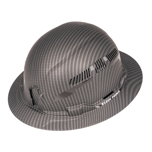 Klein Tools 60626, Hard Hat, Premium KARBN™ Pattern, Vented Full Brim, Class C