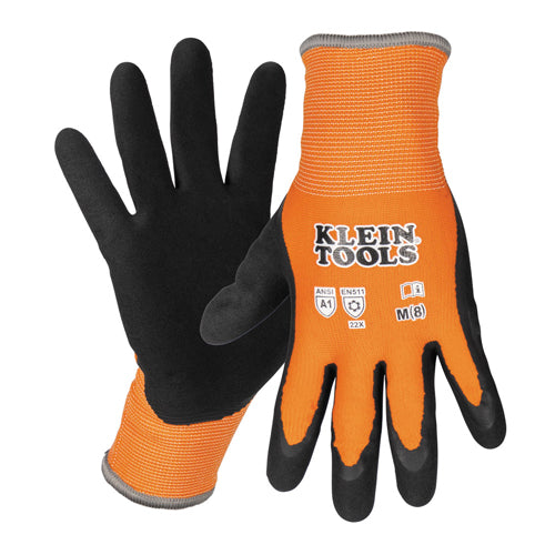 Klein Tools 60837, Winter Knit Dipped Gloves, Cut Level A1, Touchscreen, X-Large