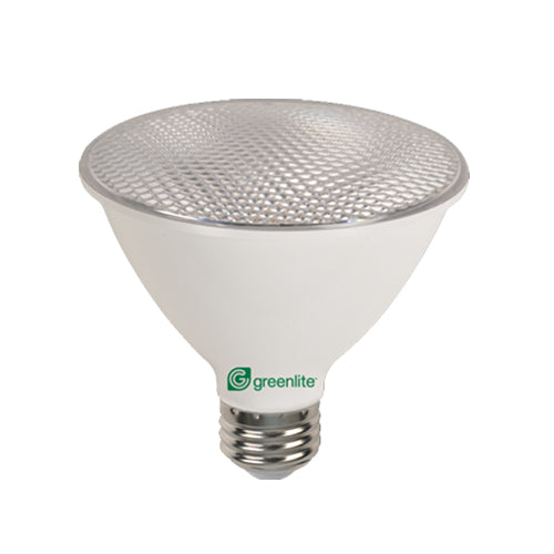 Greenlite 61601, LED Reflector Bulb, 11W Par30 Dimmable 75W Equivalent Short Neck, 120V, 3000K Bright White, 900 Lumens, Medium E26 Base, 40° Beam Angle, 12 Packs