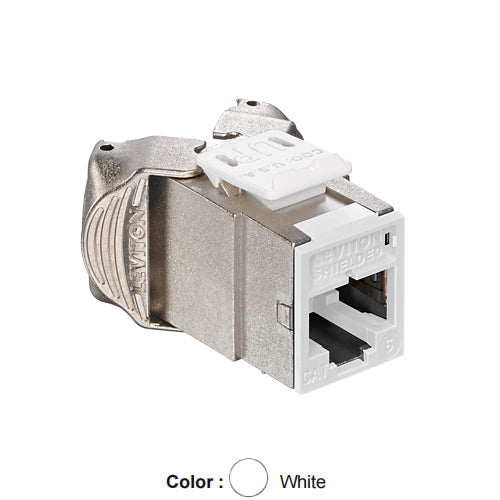 Leviton 61SJK-RW6, ATLAS-X1 Cat 6 Shielded Quickport Jack, White