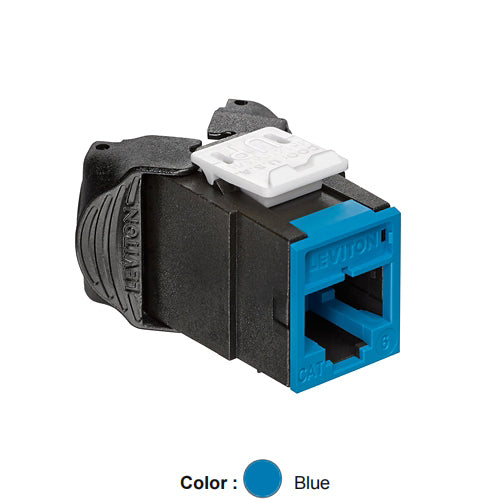 Leviton 61UJK-RL6, ATLAS-X1 Cat 6 UTP Quickport Jack, Blue