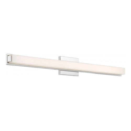 Satco 62-1103, Slick, 36" LED Vanity with White Acrylic Diffuser, 120V, 39W, 3000K Warm White, 3120 Lumens, Dimmable, Polished Nickel Finish
