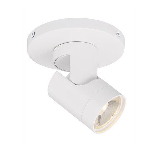 Satco 62-1106, 12W LED Barrel Monopoint, 120V, 3000K Warm White, 1020 Lumens, 36° Beam Angle, Dimmable, White Finish