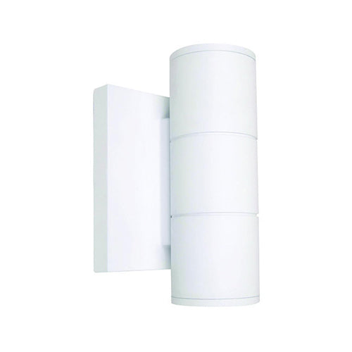 Satco 62-1141R1, 2 Light LED Small Up and Down Sconce Fixture, 120/277V, 10W, 3000K Warm White, 900 Lumens, White Finish