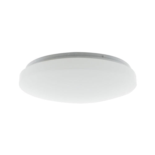 Satco 62-1213, 14" Acrylic Round Flush Mounted LED Light Fixture, 120V, 20.5W, 1230-1330 Lumens, CCT Selectable with Microwave Sensor, White Finish