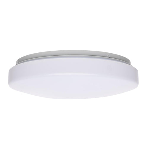 Satco 62-1225, 11'' LED Flush Mount Fixture, 120V/277V, 16W, 3000/4000/5000K CCT Selectable, 1100/1200/1100 Lumens, White Finish