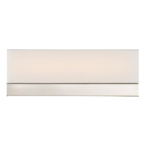 Satco 62-1327, Jackson, 12" LED Small Vanity with White Acrylic, 120V, 13W, 3000K Warm White, 910 Lumens, Dimmable, Brushed Nickel Finish