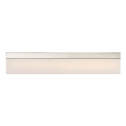 Satco 62-1328, Jackson, 24" LED Medium Vanity with White Acrylic, 120V, 26W, 3000K Warm White, 1820 Lumens, Dimmable, Brushed Nickel Finish