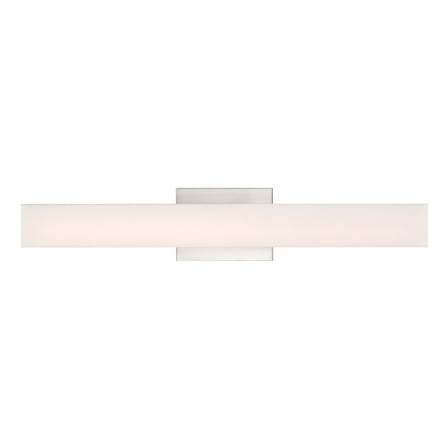 Satco 62-1331, Jess, 25" LED Medium Vanity with White Acrylic, 120V, 26W, 3000K Warm White, 1820 Lumens, Dimmable, Brushed Nickel Finish