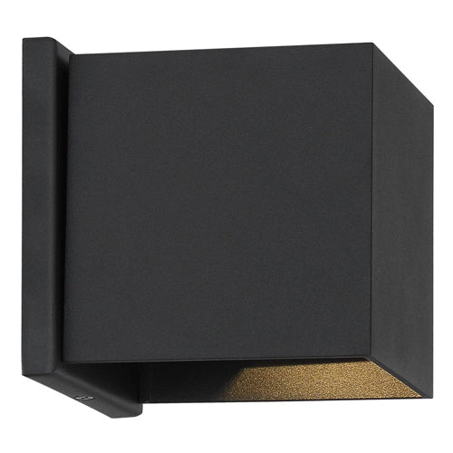 Satco 62-1466, Lightgate, LED Outdoor Square Sconce, 120V, 5W, 3000K Warm White, 240 Lumens, Dimmable, Matte Black Finish