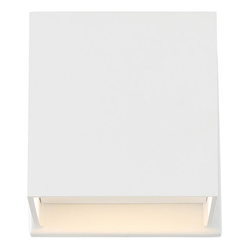 Satco 62-1467, Lightgate, LED Outdoor Square Sconce, 120V, 5W, 3000K Warm White, 240 Lumens, Dimmable, Matte White Finish