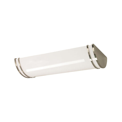 Satco 62-1639, Glamour, LED 25'' Linear Flush Mount Fixture, 120V, 26W, 2000/2200/2100 Lumens, CCT Selectable 3000K/4000K/5000K, Dimmable, Brushed Nickel Finish