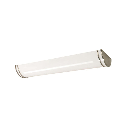 Satco 62-1640, Glamour, LED 50'' Linear Flush Mount Fixture, 120V, 52W, 4160/4680/4420 Lumens, CCT Selectable 3000K/4000K/5000K, Dimmable, Brushed Nickel Finish