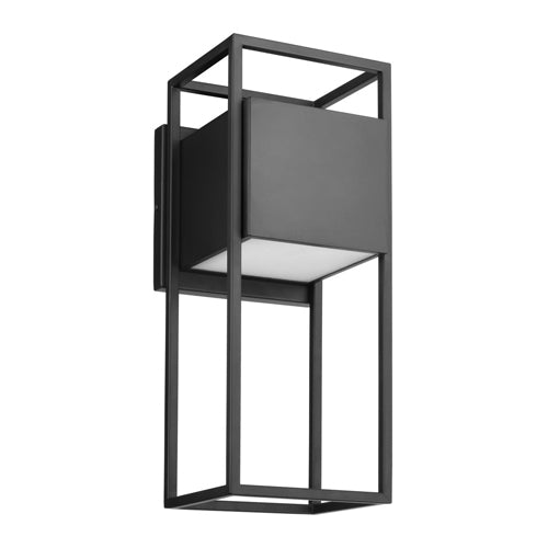 Satco 62-1655, Supreme, 18W LED Outdoor Large Wall Lantern, 120V, 3000K Warm White, 1600 Lumens, Dimmable, Matte Black Finish