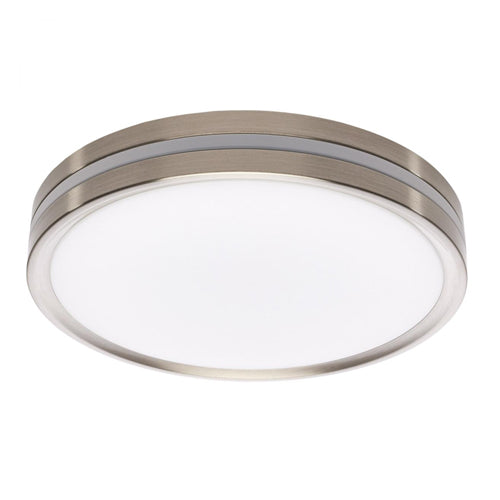 Satco 62-1690, 11'' LED Surface Mount with Night Light, 120V, 24W, 2700/3000/3500/4000/5000K CCT Selectable, 1500-1700 Lumens, Brushed Nickel Finish
