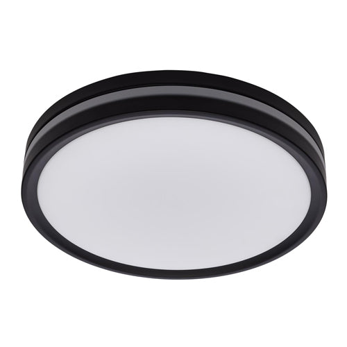 Satco 62-1691, 11'' LED Surface Mount with Night Light, 120V, 24W, 2700/3000/3500/4000/5000K CCT Selectable, 1500-1700 Lumens, Matte Black Finish