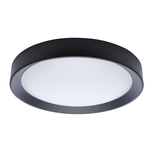 Satco 62-1698, Selene, 17'' LED Flush Mount, 120V, 27W, 2700/3000/3500/4000/5000K CCT Selectable, 2000-2050 Lumens, Black Finish