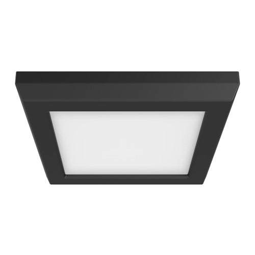 Satco 62-1705, Blink Pro, 5" Flush Mount LED Fixture, 9W, 120V, CCT Selectable, 600-680 Lumens, Square Shape, Black Finish, Dimming 120V only