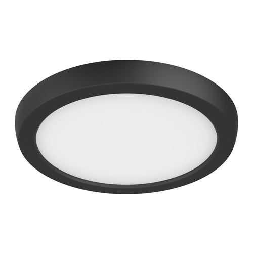 Satco 62-1711, Blink Pro, 7" Flush Mount LED Fixture, 11W, 120V, CCT Selectable, 900-950 Lumens, Round Shape, Black Finish, Dimming 120V only