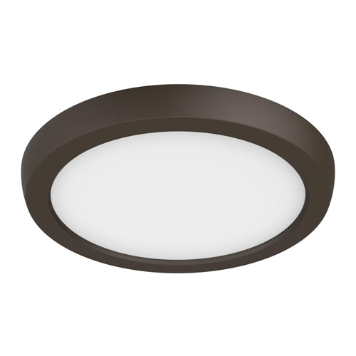 Satco 62-1712, Blink Pro, 7" Flush Mount LED Fixture, 11W, 120V, CCT Selectable, 900-950 Lumens, Round Shape, Bronze Finish, Dimming 120V only
