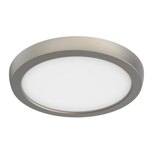 Satco 62-1713, Blink Pro, 7" Flush Mount LED Fixture, 11W, 120V, CCT Selectable, 900-950 Lumens, Round Shape, Brushed Nickel Finish, Dimming 120V only