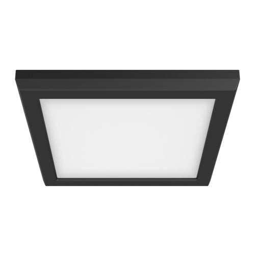 Satco 62-1715, Blink Pro, 7" Flush Mount LED Fixture, 11W, 120V, CCT Selectable, 800-850 Lumens, Square Shape, Black Finish, Dimming 120V only