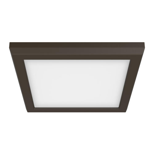 Satco 62-1716, Blink Pro, 7" Flush Mount LED Fixture, 11W, 120V, CCT Selectable, 800-850 Lumens, Square Shape, Bronze Finish, Dimming 120V only