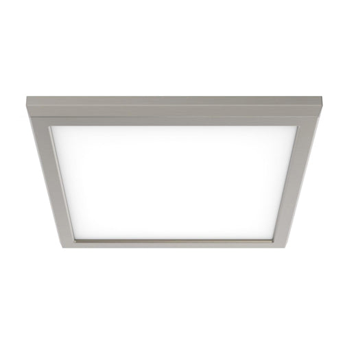 Satco 62-1727, Blink Pro, 9" Flush Mount LED Fixture, 13W, 120V, CCT Selectable, 1032-1150 Lumens, Square Shape, Brushed Nickel Finish, Dimming 120V only