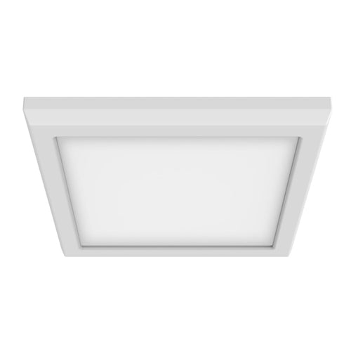 Satco 62-1734, Blink Pro, 7'' LED Square Flush Mount, 120/277V, 11W, 4000K Cool White, 940 Lumens, White Finish
