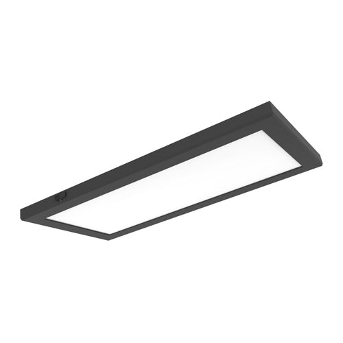Satco 62-1785, Blink Pro Plus, 12"x 48'' Surface Mount LED Fixture, 47W, 120/277V, CCT Selectable, 3450-3800 Lumens, Rectangular Shape, Black Finish, Dimming 120V only