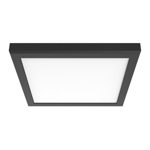 Satco 62-1789, Blink Pro Plus, 12" Surface Mount LED Fixture, 19.5W, 120/277V, CCT Selectable, 1300-1370 Lumens, Square Shape, Black Finish, Dimming 120V only