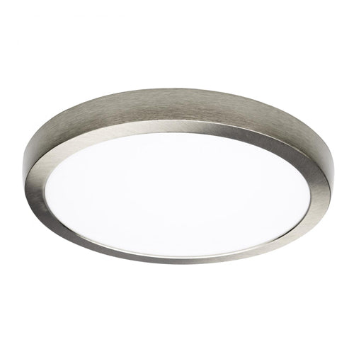 Satco 62-1796, Blink Pro Plus, 12'' LED Surface Mount Fixture, Round, 120/277V, 19.5W, CCT Selectable 2700/3000/3500/4000/5000K, 1350-1470 Lumens, Brushed Nickel Finish