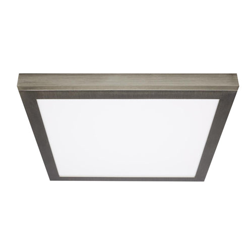 Satco 62-1799, Blink Pro Plus, 12'' LED Surface Mount Fixture, Square, 120/277V, 19.5W, CCT Selectable, 2700/3000/3500/4000/5000K, 1300-1410 Lumens, Brushed Nickel Finish