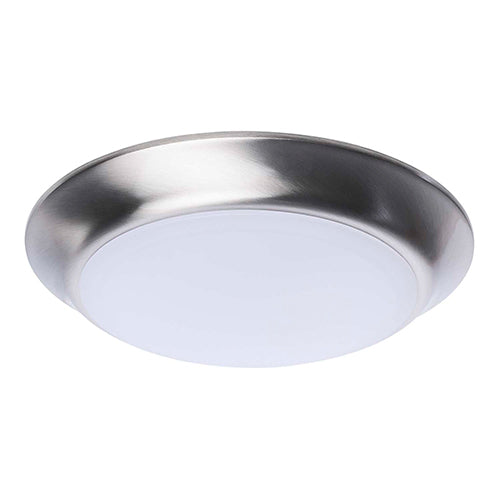 Satco 62-1802R1, 7'' LED Disk Light, 10.4W, 120V, 2700/3000/3500/4000/5000K CCT Selectable, 860 Lumens, Brushed Nickel Finish