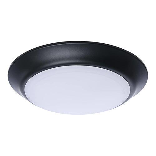 Satco 62-1804R1, 7'' LED Disk Light, 9.5W, 120V, 2700/3000/3500/4000/5000K CCT Selectable, 780 Lumens, Black Finish