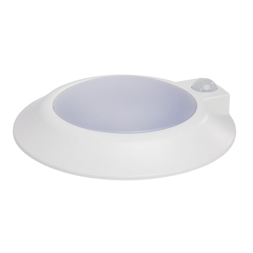 Satco 62-1820, 7" LED Disk Light Fixture with Occupancy Sensor, 120V, 16W, CCT Selectable 2700/3000/3500/4000/5000K, 900-1000 Lumens, White Finish