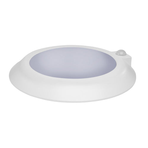 Satco 62-1821, 10" LED Disk Light Fixture with Occupancy Sensor, 120V, 19W, CCT Selectable 2700/3000/3500/4000/5000K, 1060-1150 Lumens, White Finish