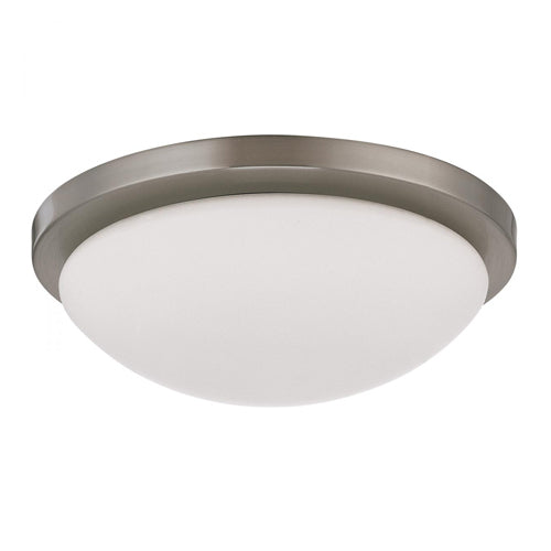 Satco 62-1842, Button, 11'' LED Flush Mount Fixture, 120V, 18W, CCT Selectable 3000/4000/5000K, 1500/1700/1600 Lumens, Brushed Nickel Finish
