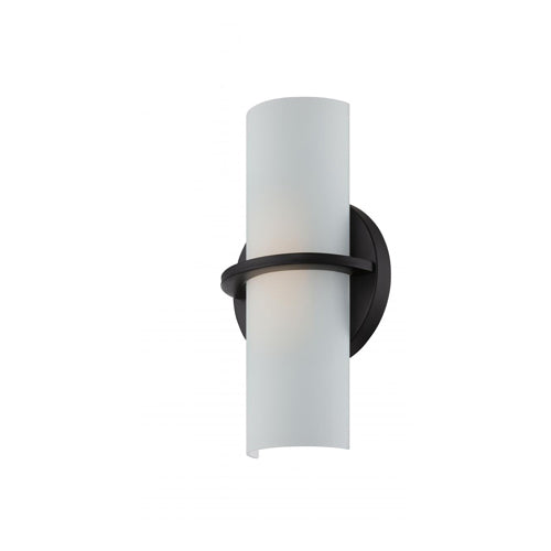 Satco 62-186, Tucker, LED Wall Sconce with Etched Opal Glass, 120V, 10W, 800 Lumens, 3000K Warm White, Dimmable, Aged Bronze Finish