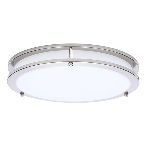 Satco 62-1876, Glamour, 13'' LED Flush Mount, 25W, 120V, 2700/3000/3500/4000/5000K CCT Selectable, 1473/1539/1635/1653/1634 Lumens, Brushed Nickel Finish