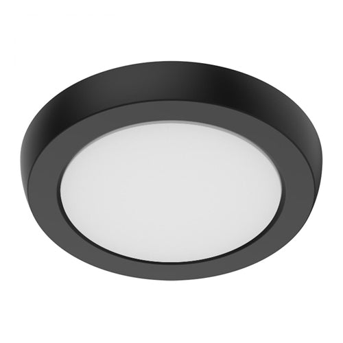Satco 62-1901, Blink Performer, 5" LED Round Flush Mount Fixture, 120V, 8W, 5 CCT Selectable, 650-680 Lumens, Black Finish