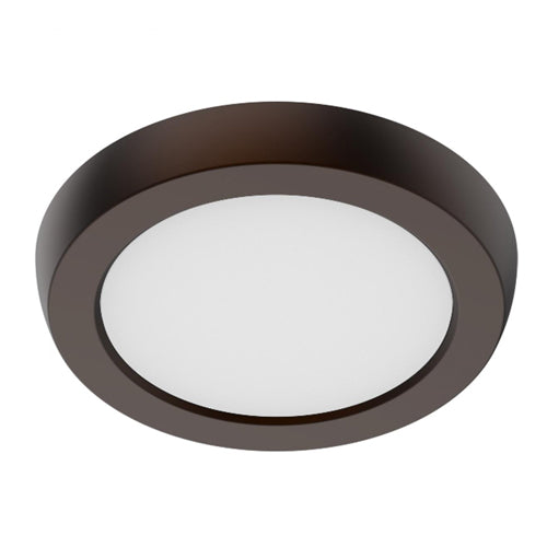 Satco 62-1902, Blink Performer, 5" LED Round Flush Mount Fixture, 120V, 8W, 650-680 Lumens, 5 CCT Selectable, Bronze Finish