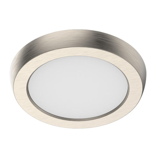 Satco 62-1903, Blink Performer, 5" LED Round Flush Mount Fixture, 120V, 8W, 650-680 Lumens, 5 CCT Selectable, Brushed Nickel Finish