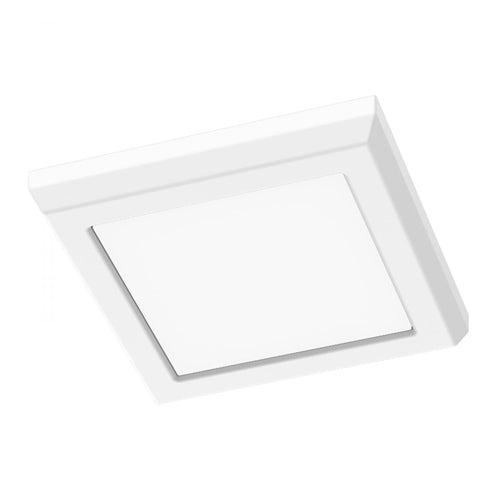 Satco 62-1904, Blink Performer, 5" LED Square Flush Mount Fixture, 120V, 8W, 680-730 Lumens, 5 CCT Selectable, White Finish