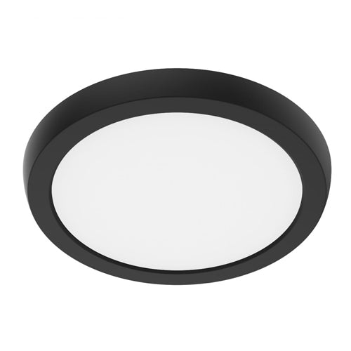 Satco 62-1911, Blink Performer, 7" LED Round Flush Mount Fixture, 120V, 10W, 850-930 Lumens, 5 CCT Selectable, Black Finish