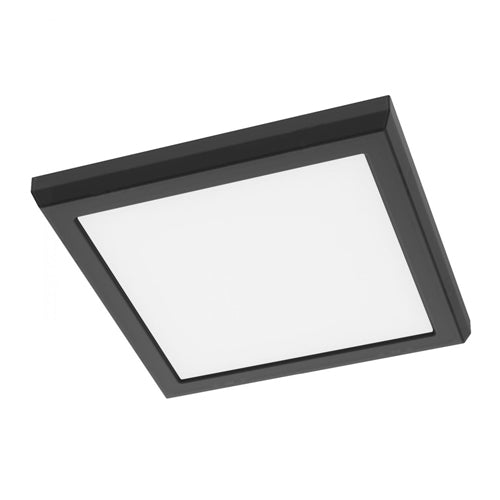 Satco 62-1915, Blink Performer, 7" LED Square Flush Mount Fixture, 120V, 10W, 850-900 Lumens, 5 CCT Selectable, Black Finish