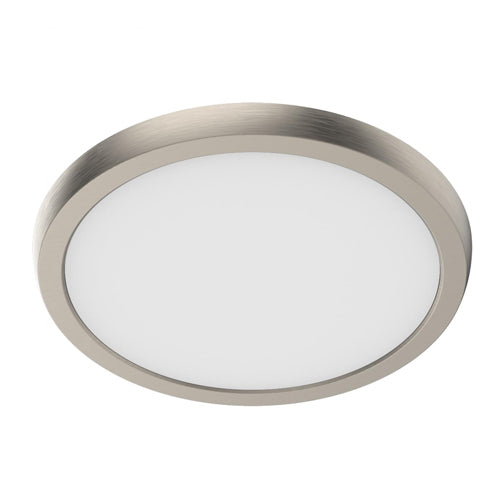 Satco 62-1923, Blink Performer, 9" LED Round Flush Mount Fixture, 120V, 11W, 1000-1050 Lumens, 5 CCT Selectable, Brushed Nickel